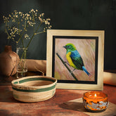 Blue Naped Bird Wall Painting from deewar birds collection Ambience